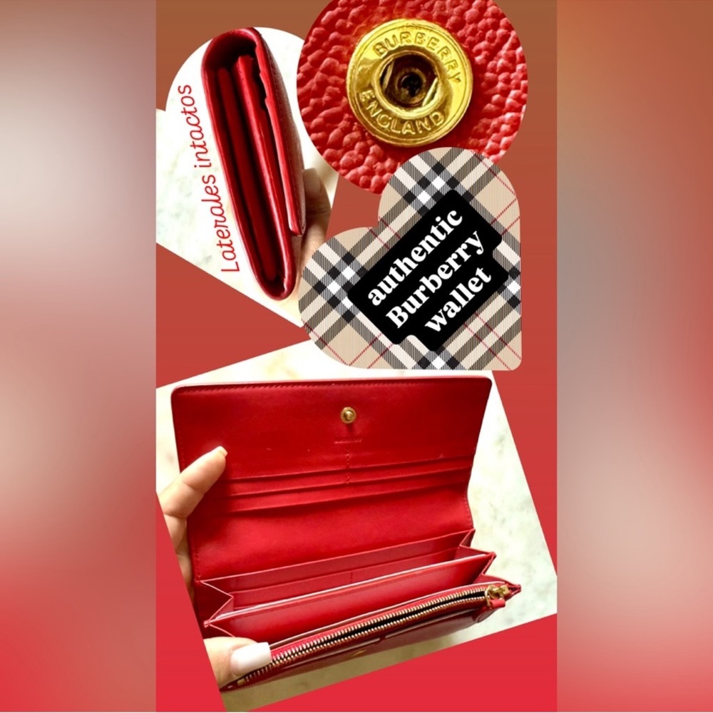 Burberry Scarlet Leather Card Holder - Picture 9 of 13